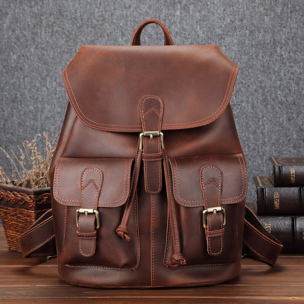 Men's Leather Large Capacity Leisure Travel Bag