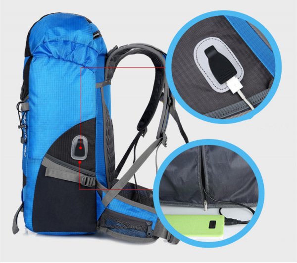 Backpack Outing Travel Outdoor Mountaineering Bag USB Charging