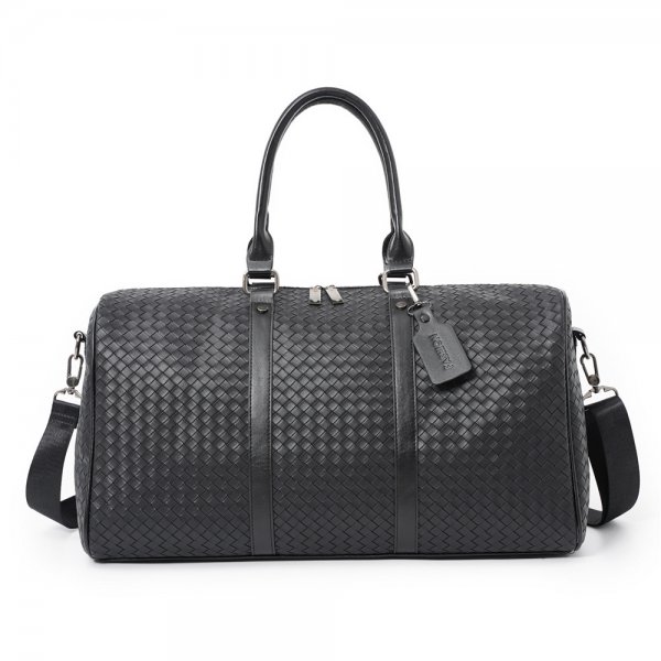 Embossed Braided Tote Shoulder Crossbody Travel Bag